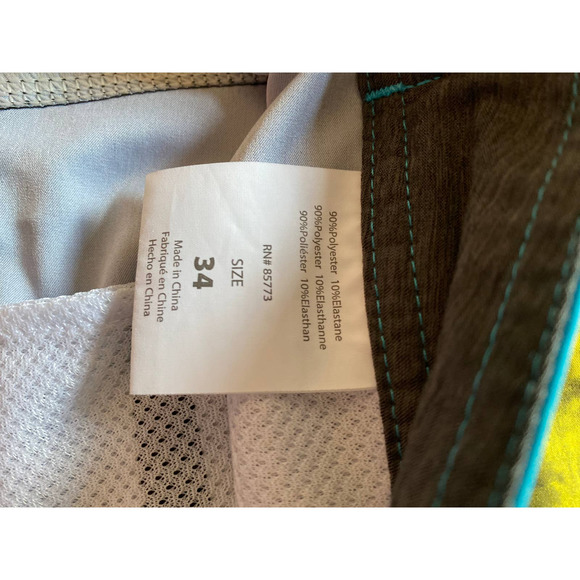 O'Neill Cruzers Mens swim short size 34 black turquoise yellow pockets swimtrunk - Picture 6 of 10